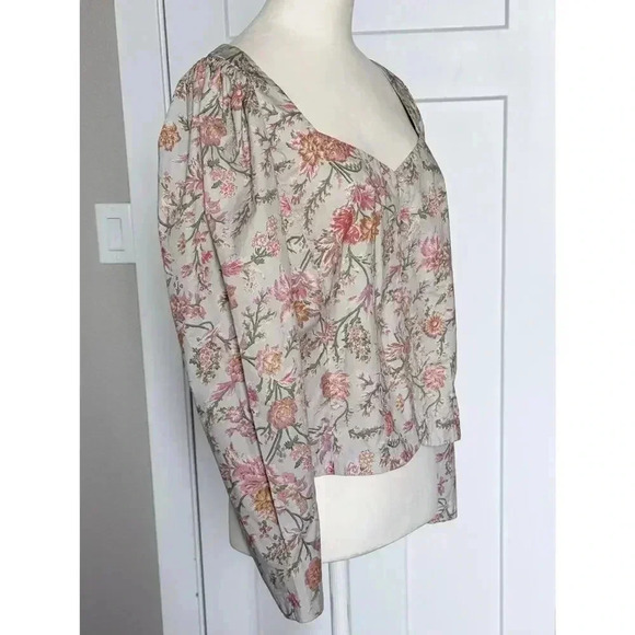 La Vie Rebecca Taylor Women’s Lidia Vine Top In Pebble  Size M - Picture 4 of 10